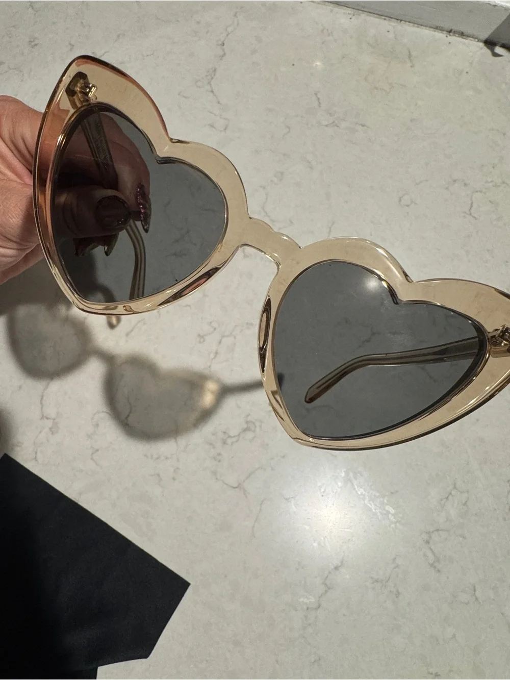 Saint Laurent LouLou Heart-Shaped Sunglasses